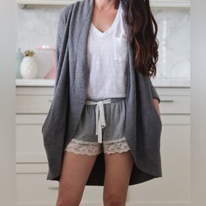Barefoot Dreams CozyChic Lite Circle Cardigan XS Gray